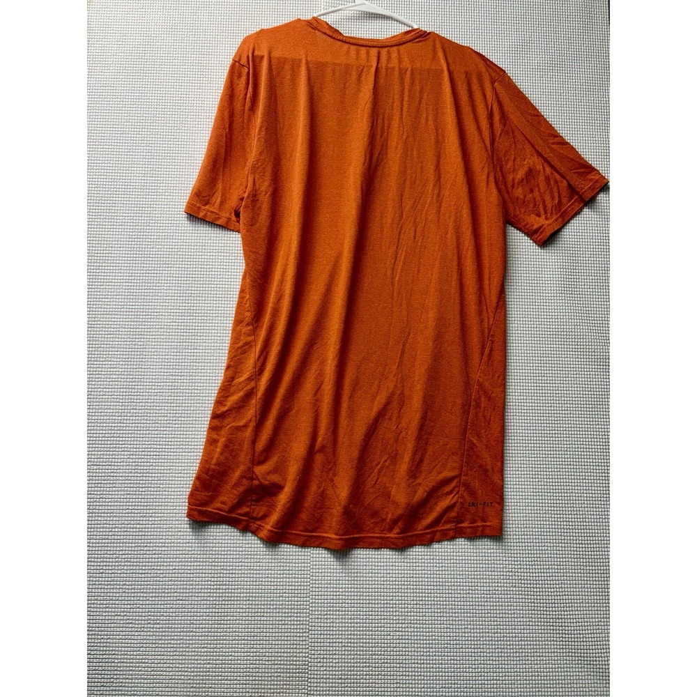 Nike Men's Orange Dri-Fit Tee Shirt Size Medium Short Sleeve - Picture 6 of 7